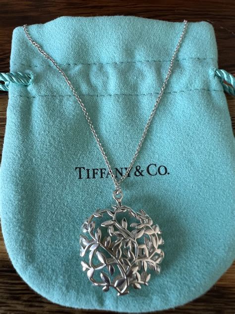 tiffany olive leaf pendant